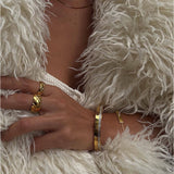 Kelly Ring Thick Band - Gold