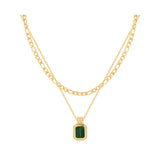 Anke Chain Necklace - Malachite