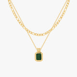 Anke Chain Necklace - Malachite