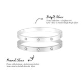 Blanca Bangle - Bright Silver