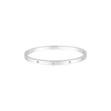 Blanca Bangle Thin Band - Silver