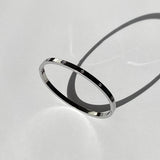 Blanca Bangle Thin Band - Silver