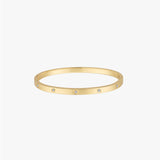 Blanca Bangle Thin Band - Gold