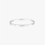 Blanca Bangle Thin Band - Silver