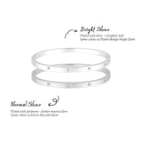 Blanca Bangle Thin - Bright Silver