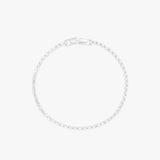 Charlotte Bracelet 2mm - Bright Silver