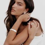 Blanca Bangle Thin - Bright Silver