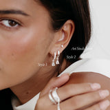 Lou Earrings - Bright Silver